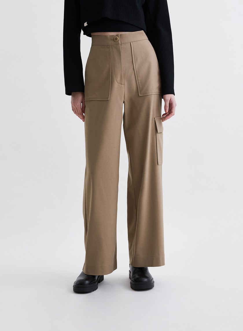 率性工裝口袋直筒長褲