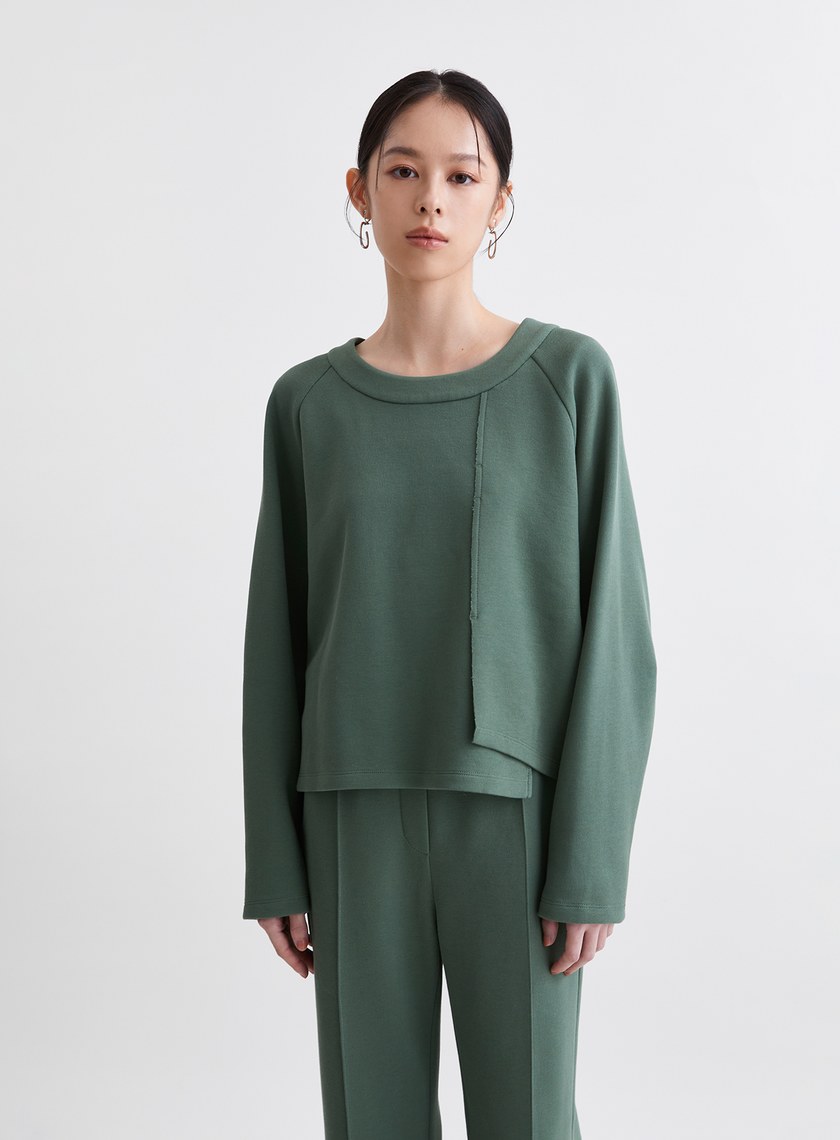 時髦休閒剪接設計衛衣