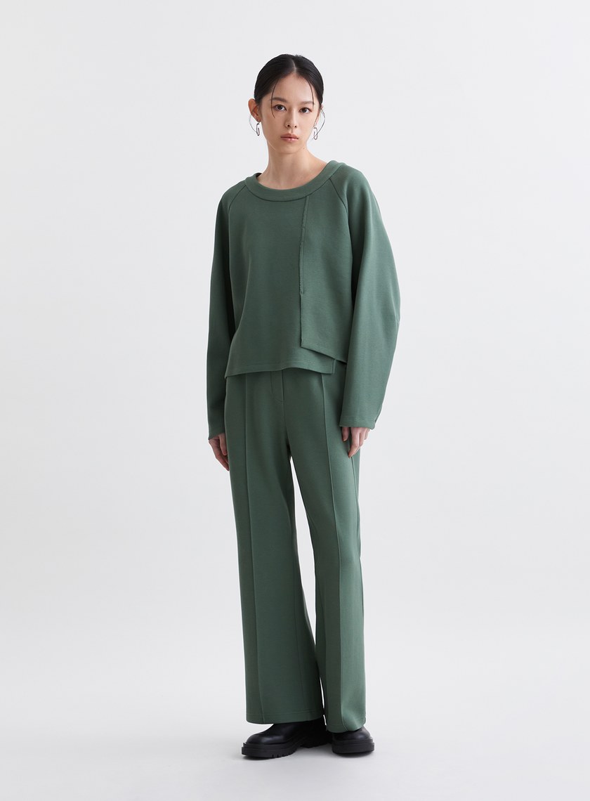 時髦休閒剪接設計衛衣