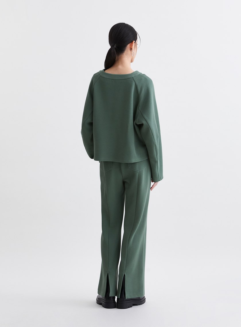 時髦休閒剪接設計衛衣