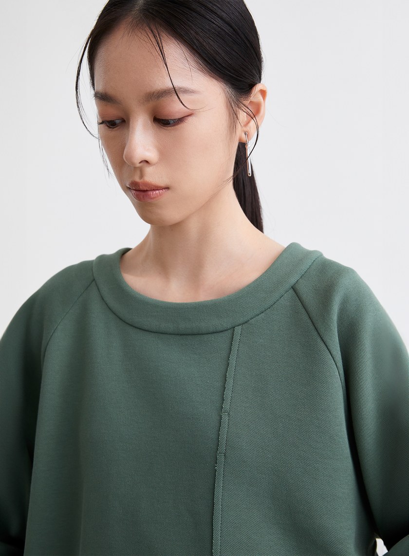 時髦休閒剪接設計衛衣