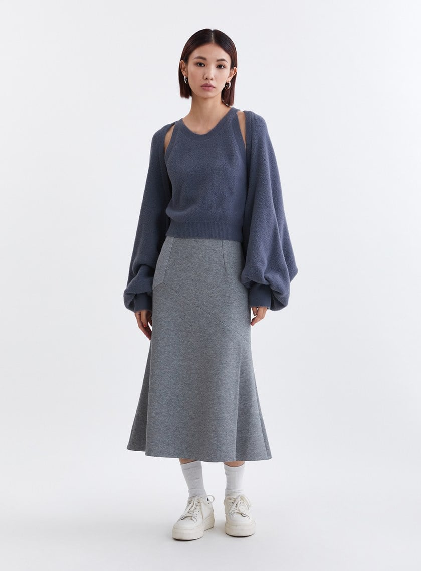 蓬鬆雲朵毛絨罩衫針織外套