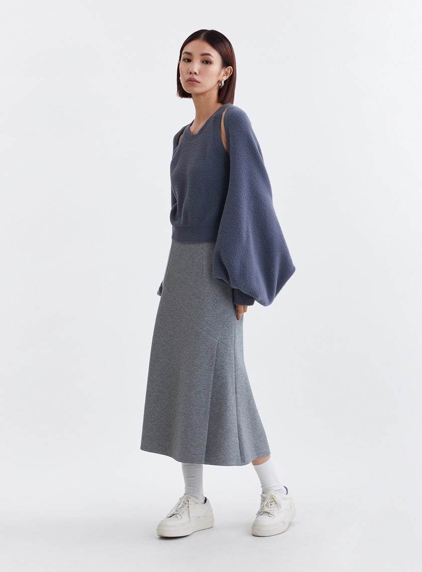 蓬鬆雲朵毛絨罩衫針織外套