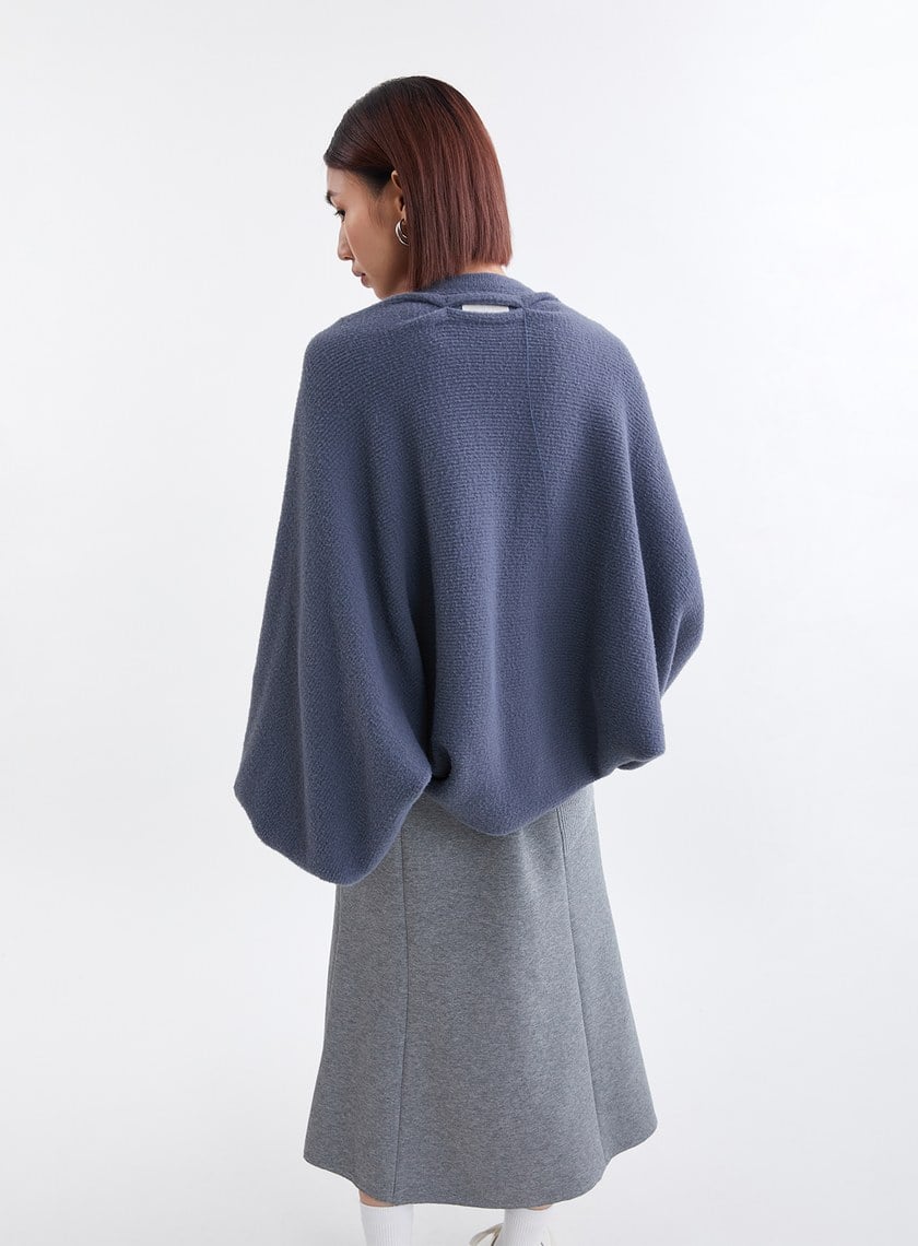 蓬鬆雲朵毛絨罩衫針織外套