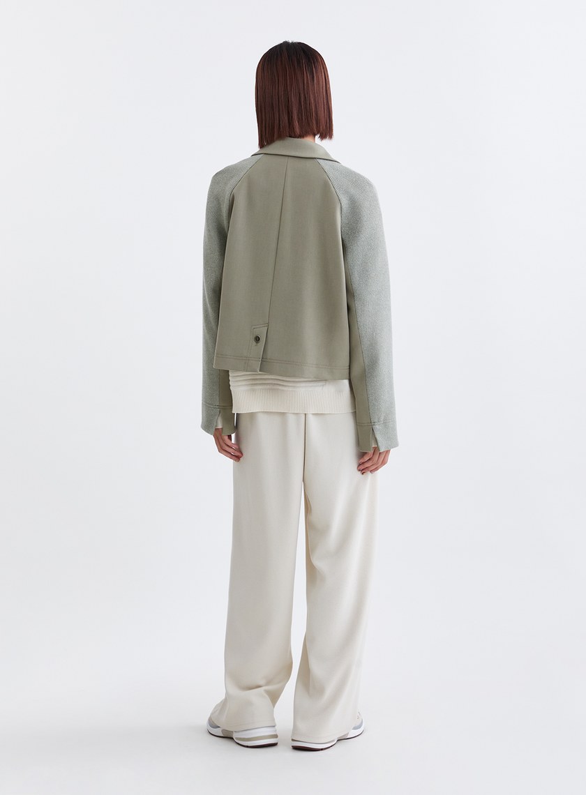 率性針織拼接西裝外套