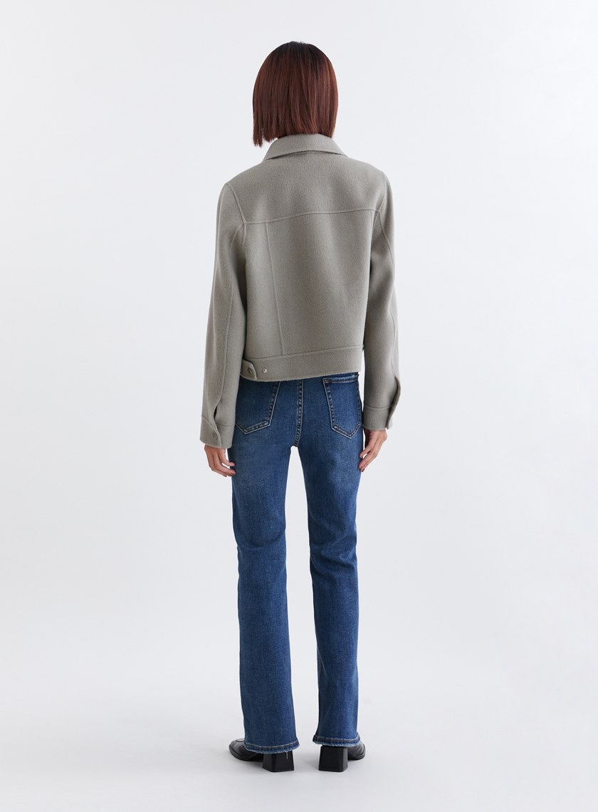 率性工裝風羊毛雙面呢夾克