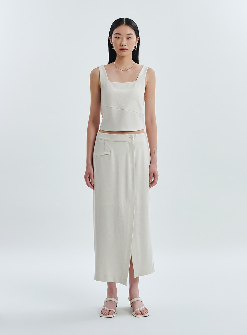 親膚坑條方領BRA背心