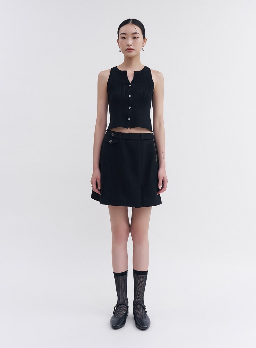 可機洗亨利領羊毛背心