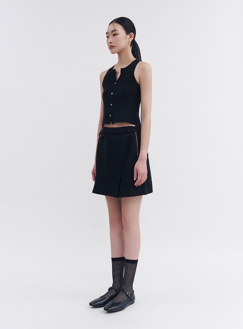 可機洗亨利領羊毛背心