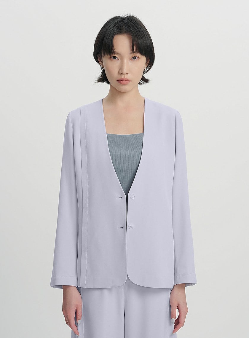 俐落兩穿假兩件西裝外套