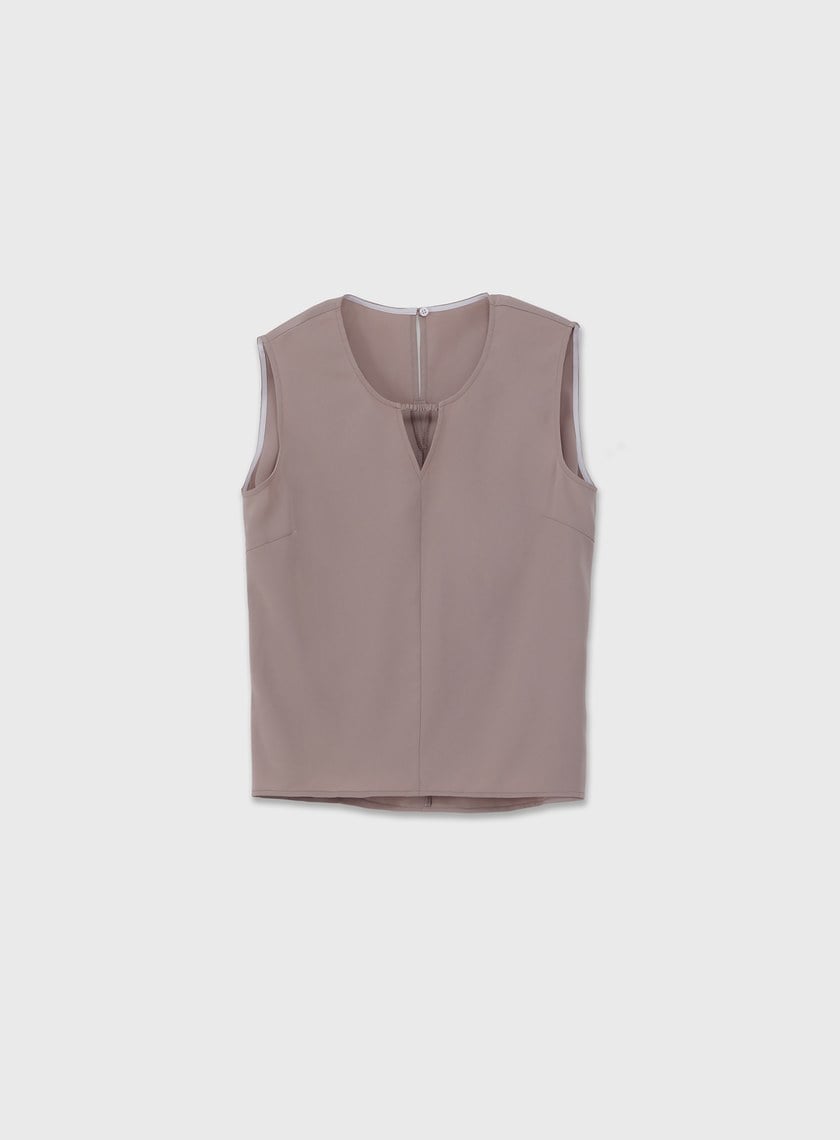 優雅輕盈鏤空無袖上衣