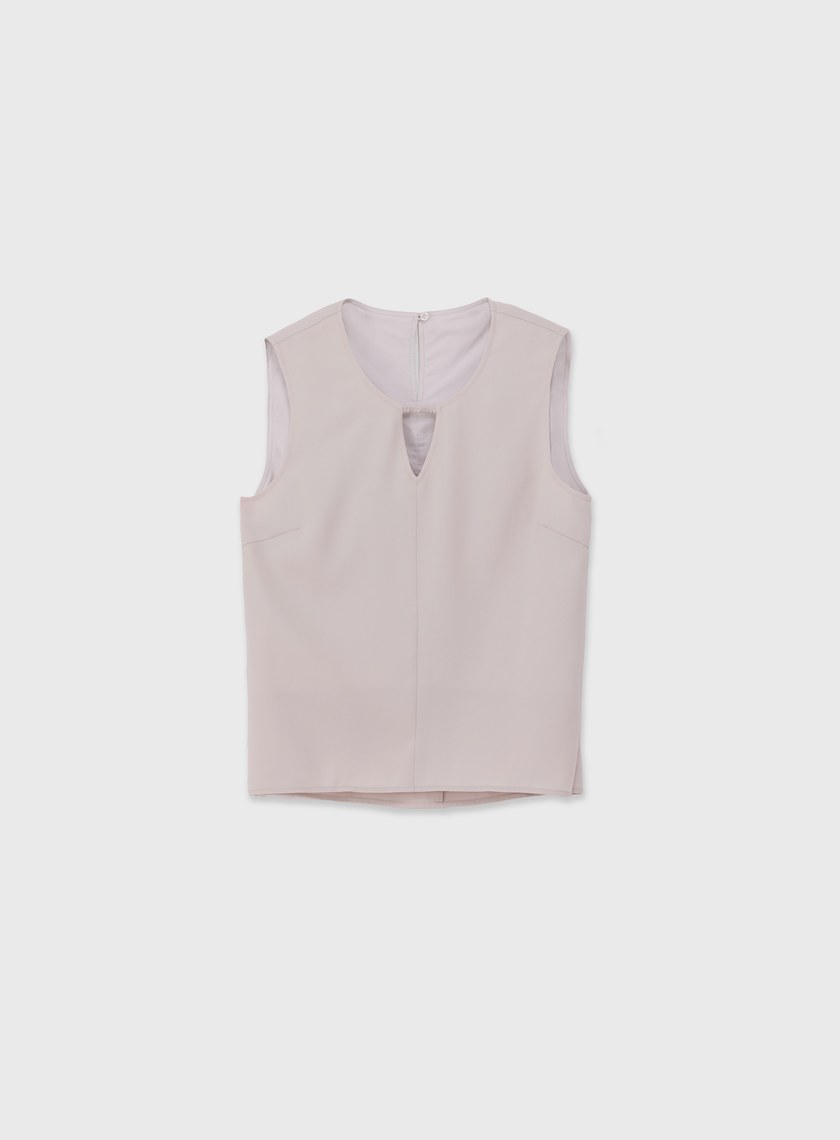 優雅輕盈鏤空無袖上衣