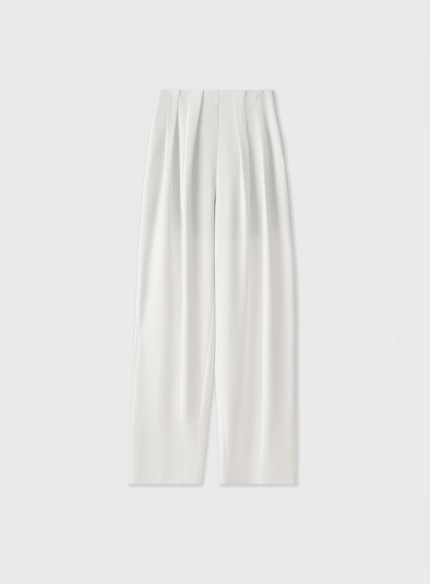 流動感立體外褶寬褲