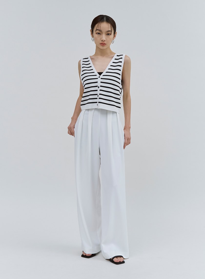 流動感立體外褶寬褲