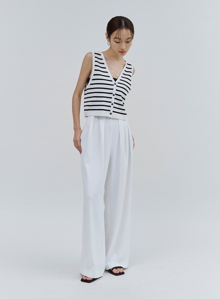 流動感立體外褶寬褲