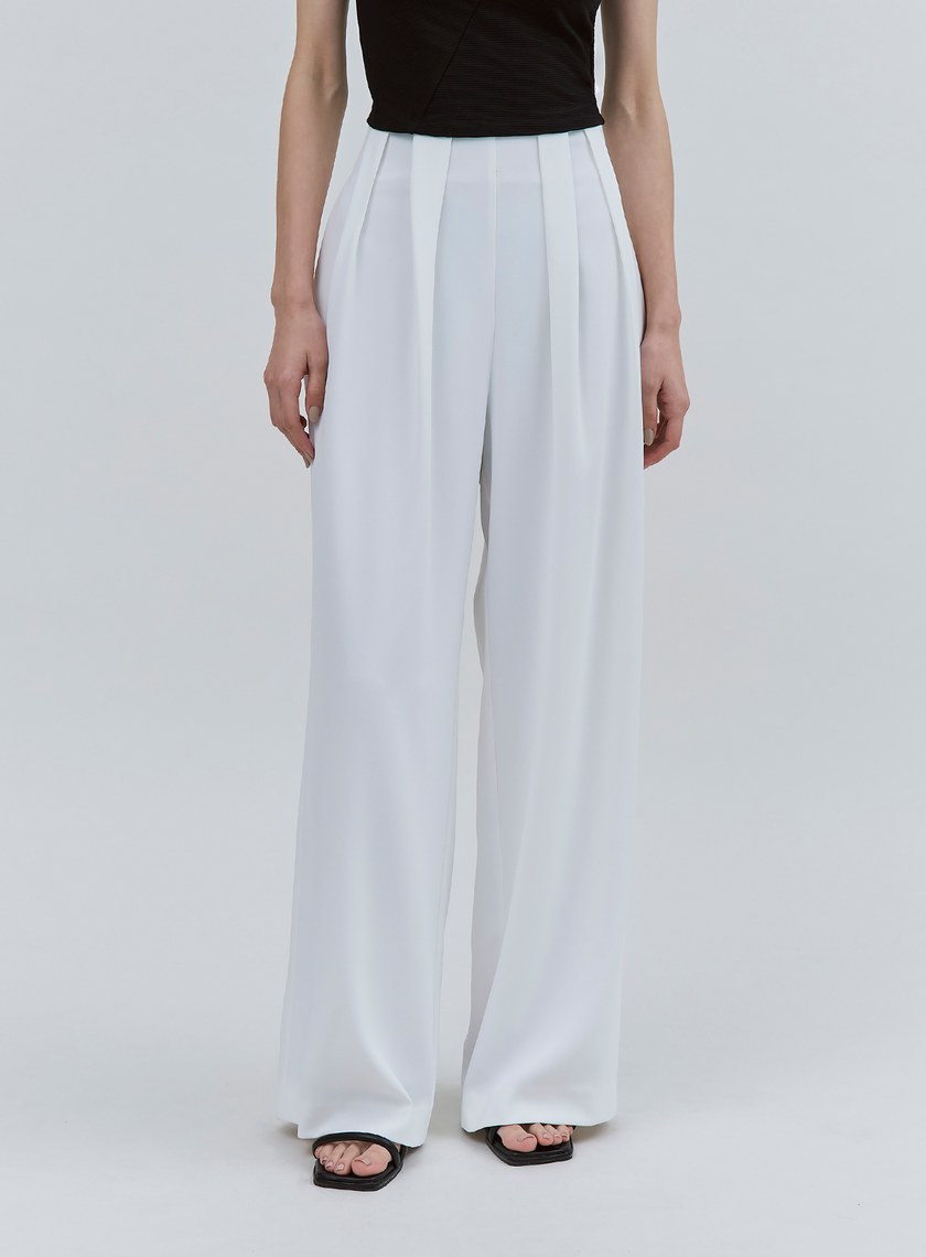 流動感立體外褶寬褲