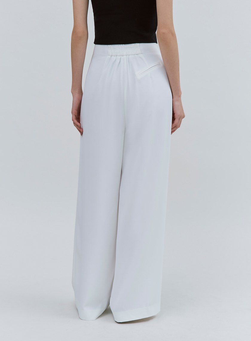 流動感立體外褶寬褲