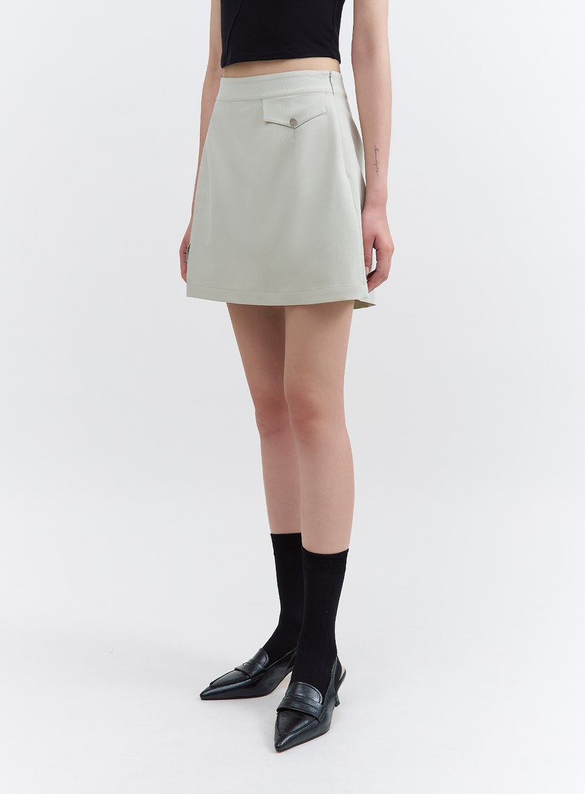 質感側開衩設計褲裙