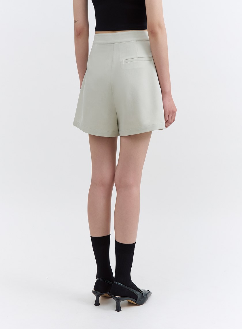 質感側開衩設計褲裙