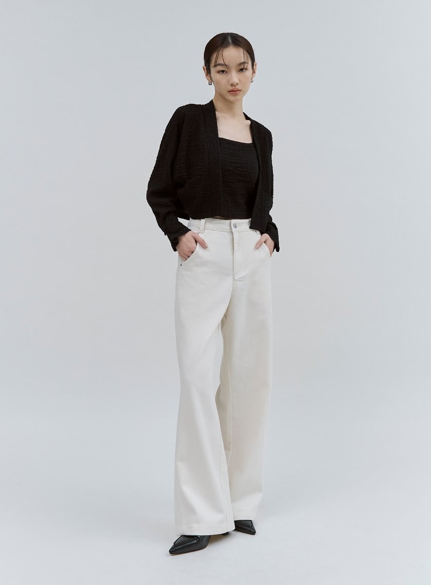 特殊肌理感連袖罩衫