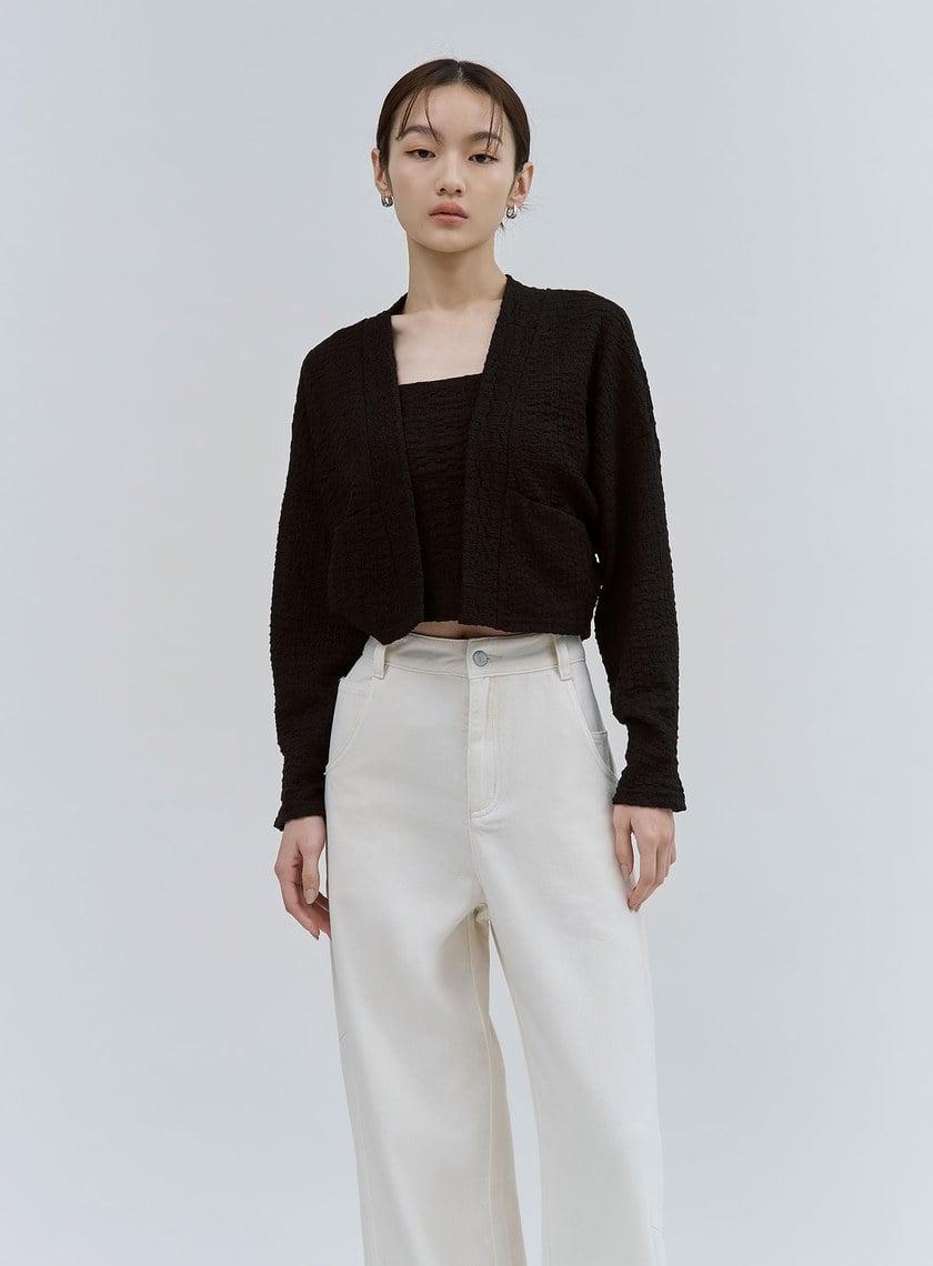 特殊肌理感連袖罩衫