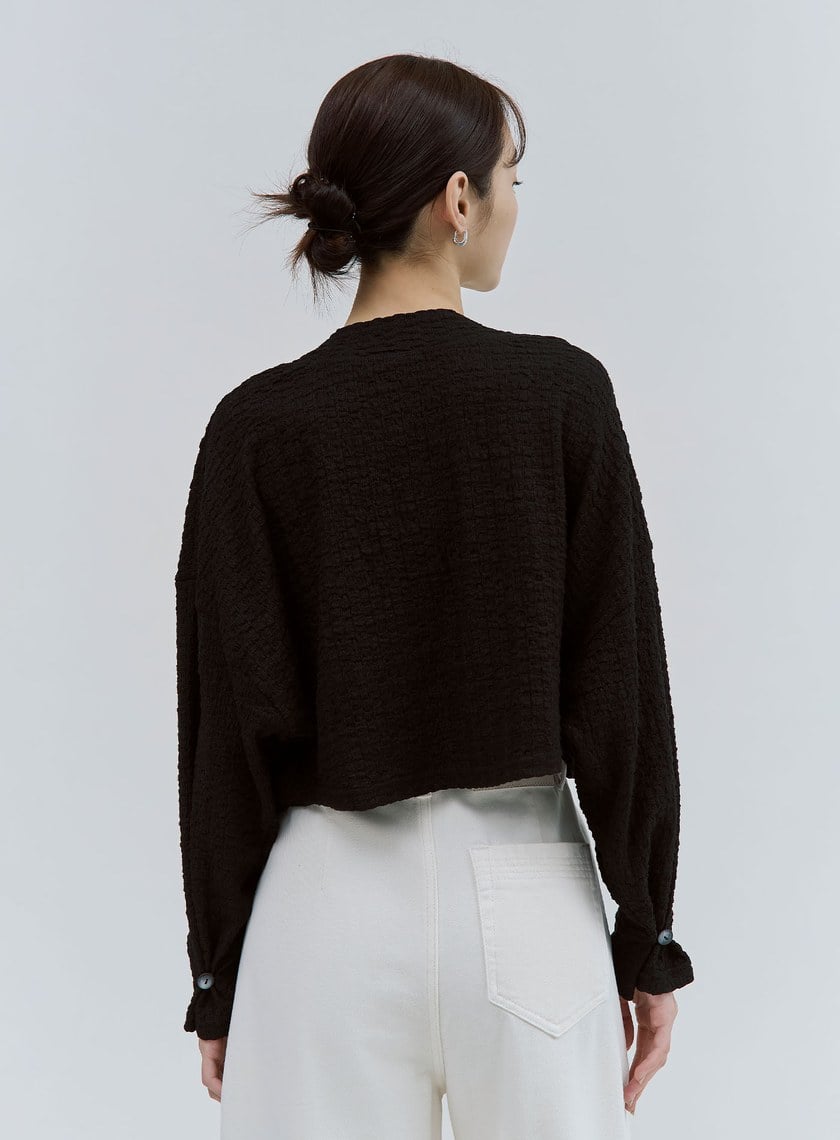 特殊肌理感連袖罩衫