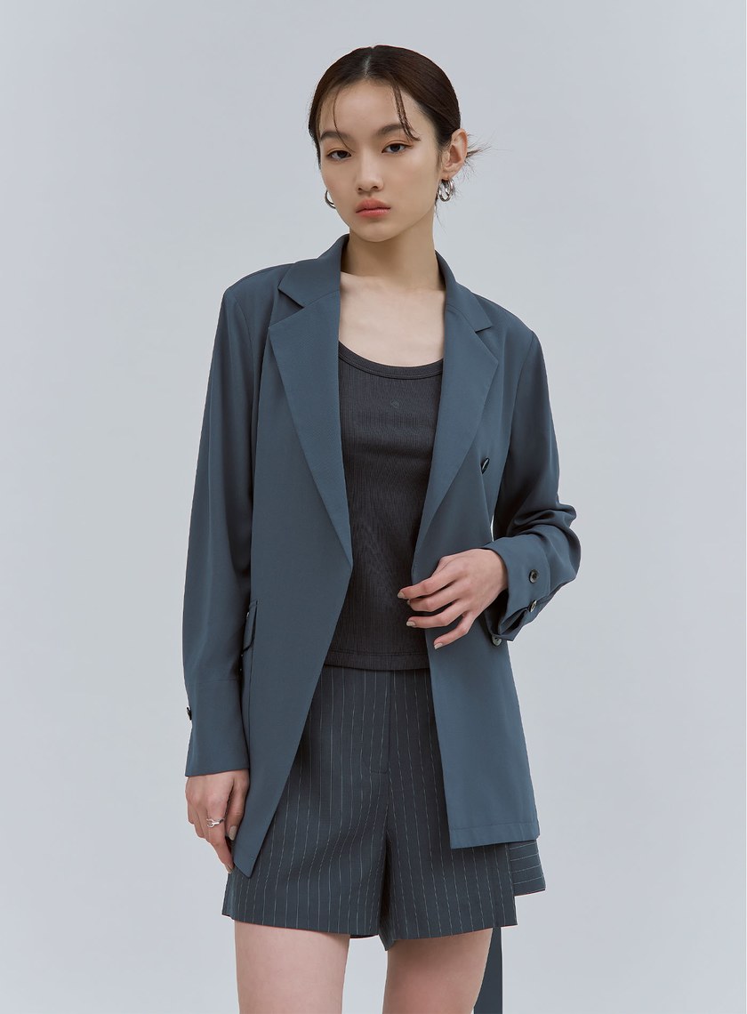 品牌LOGO刺綉羅紋背心