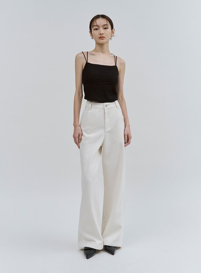 特殊肌理感細肩帶BRA上衣