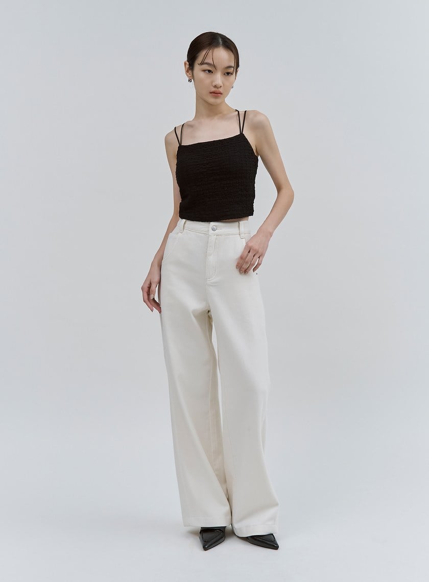 特殊肌理感細肩帶BRA上衣