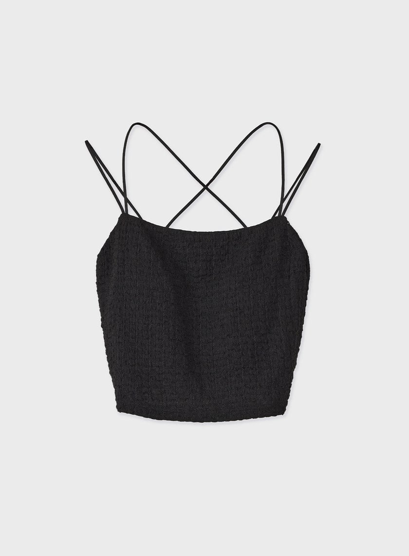 特殊肌理感細肩帶BRA上衣