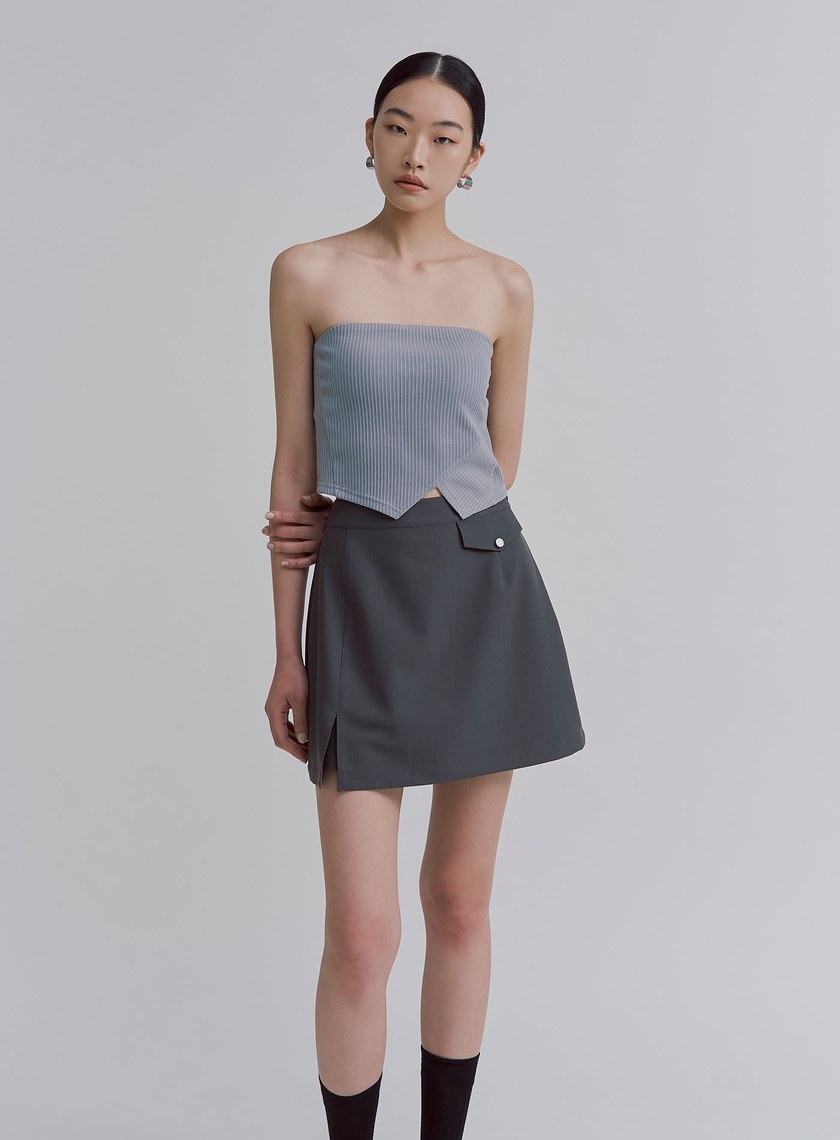 細坑條柔彈平口BRA上衣