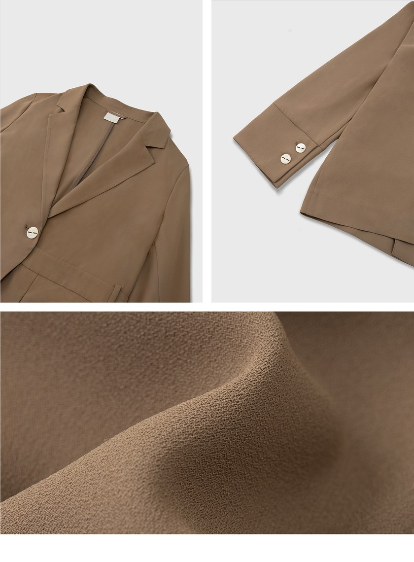 飄逸垂墜特殊口袋西裝外套