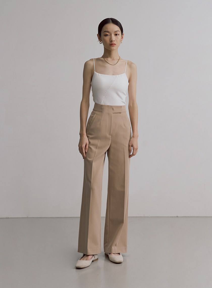 簡約質感落地西裝寬褲