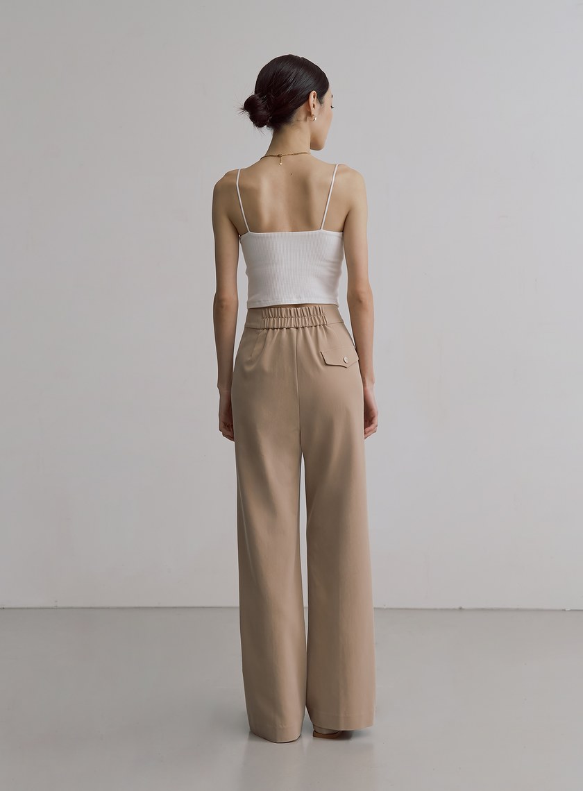 簡約質感落地西裝寬褲