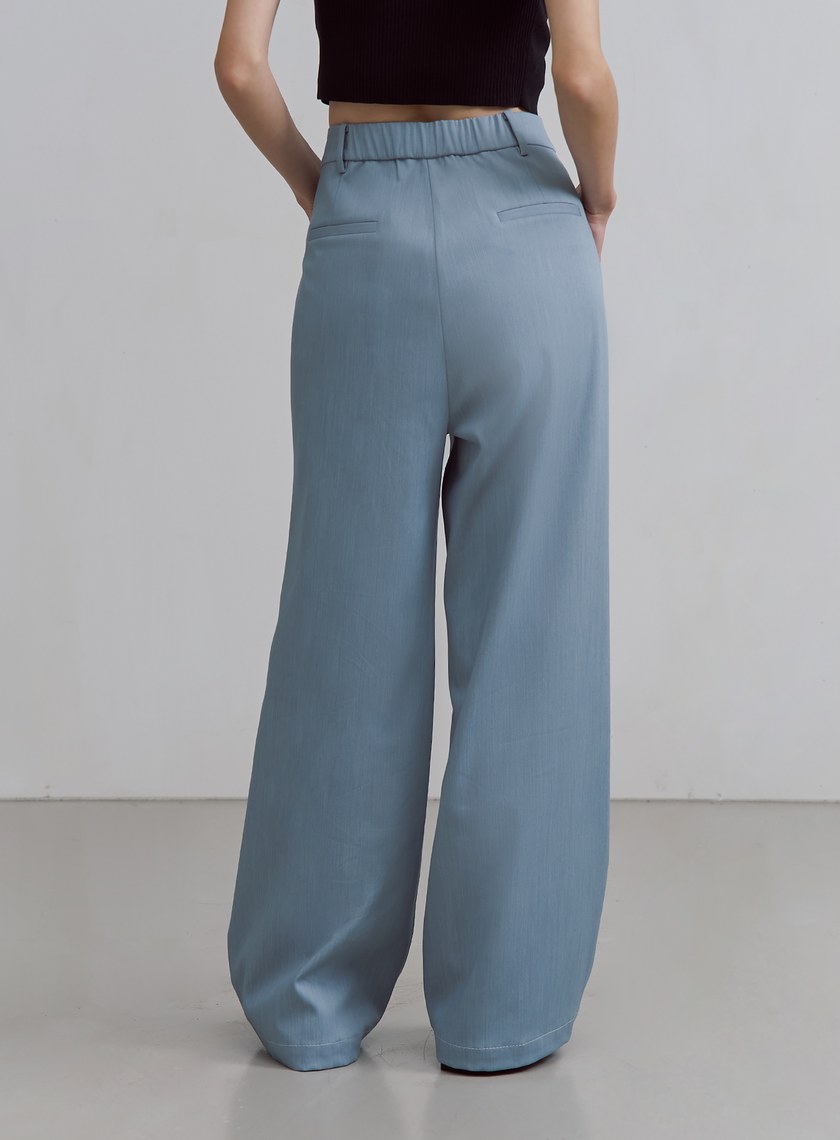 率性高腰立體口袋寬褲