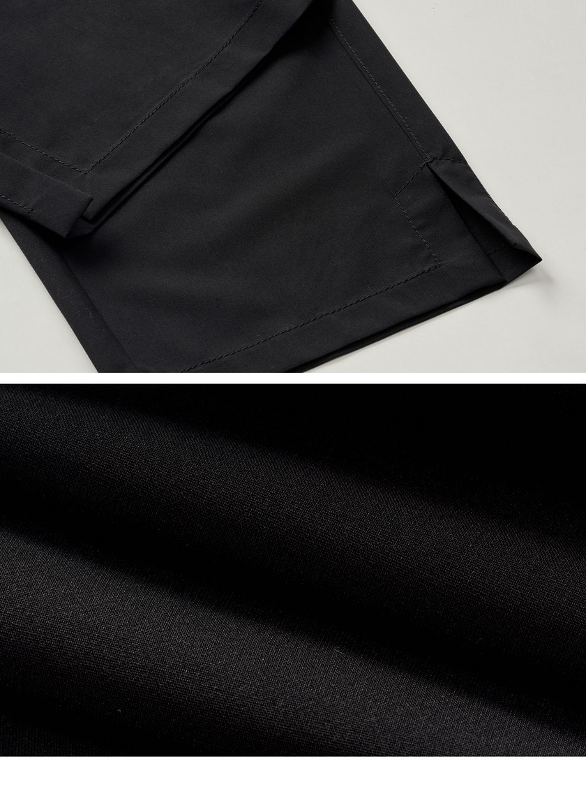 輕挺側開衩直筒西裝褲