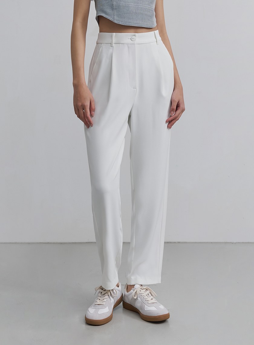 輕柔涼感錐形西裝褲