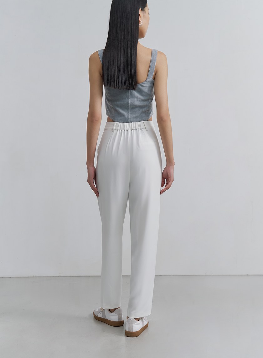 輕柔涼感錐形西裝褲