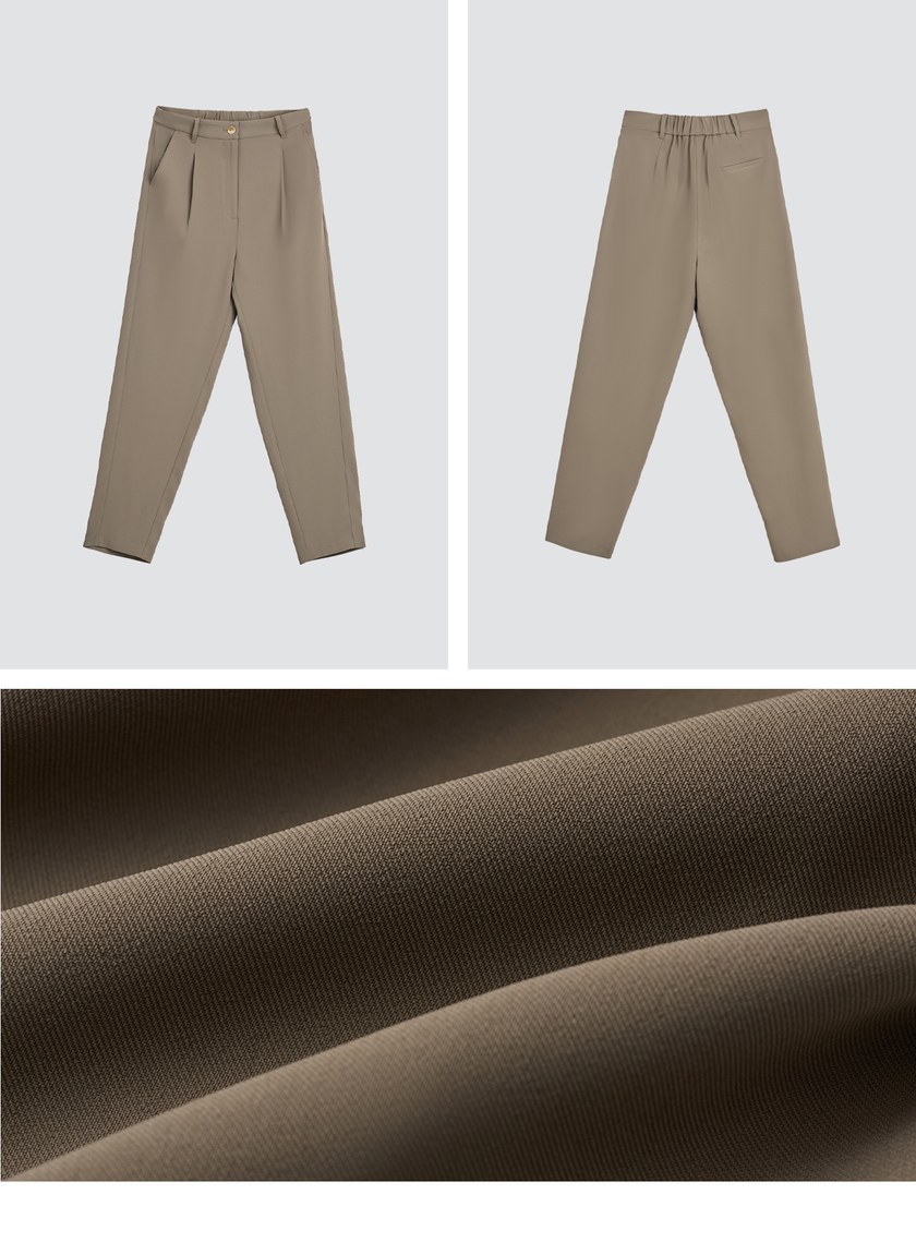 輕柔涼感錐形西裝褲