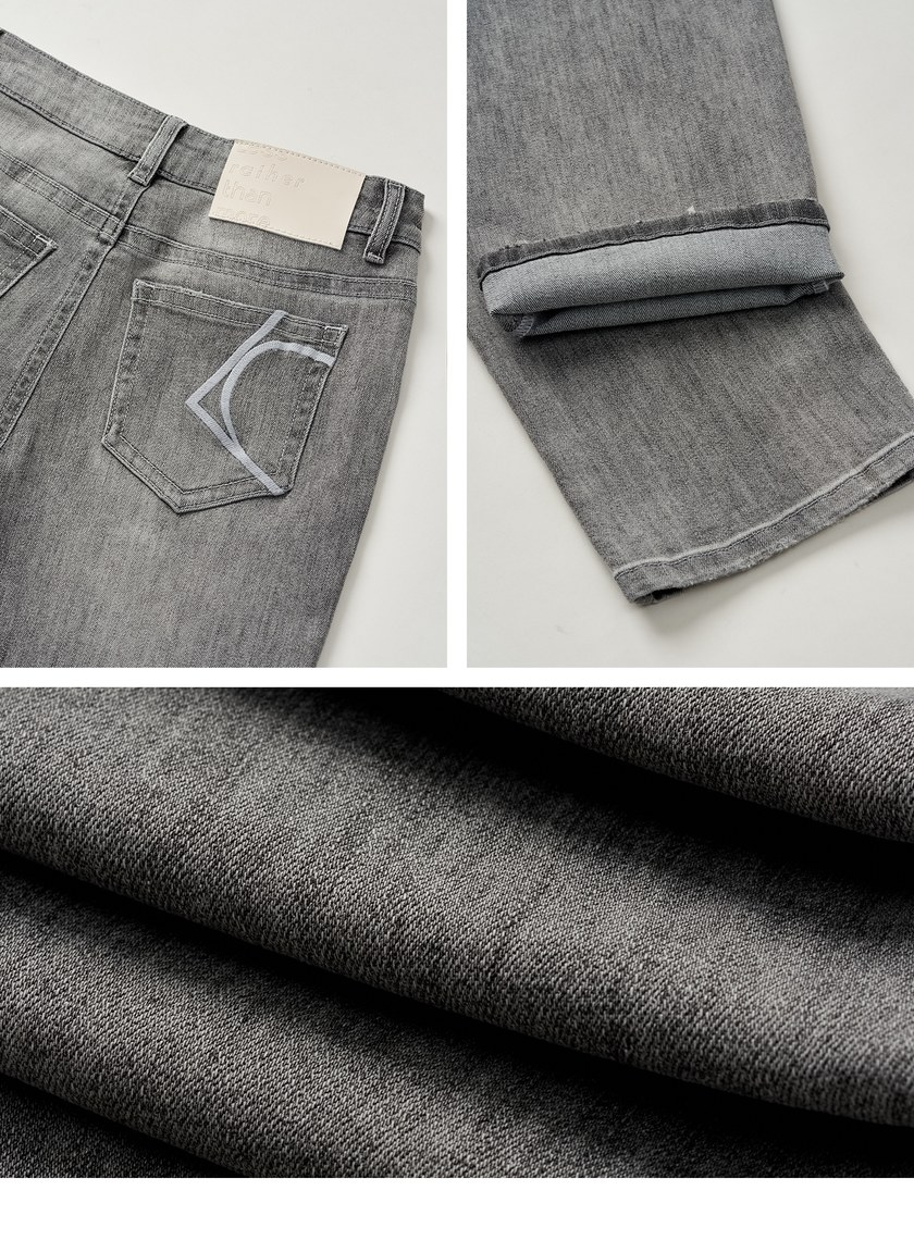 個性水洗修身牛仔褲