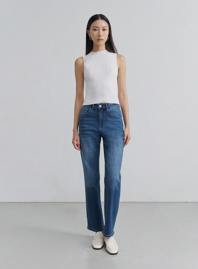 個性水洗修身牛仔褲