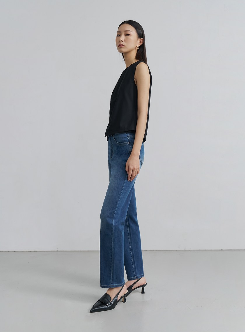 個性水洗修身牛仔褲