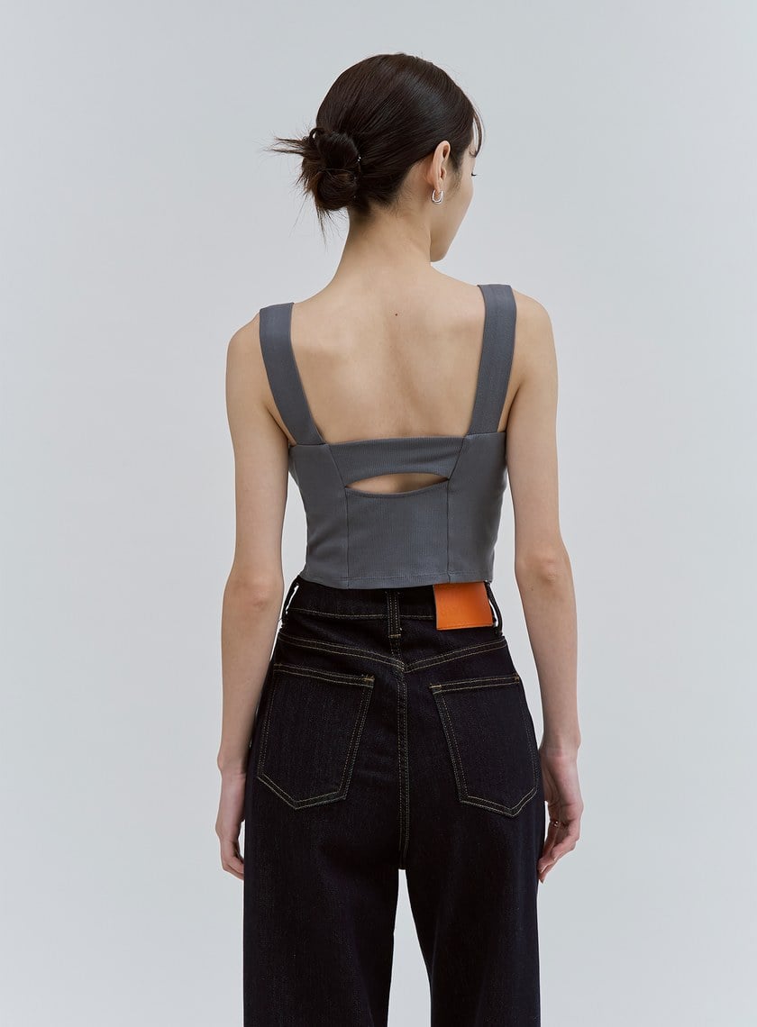 寬肩帶鏤空美背BRA上衣