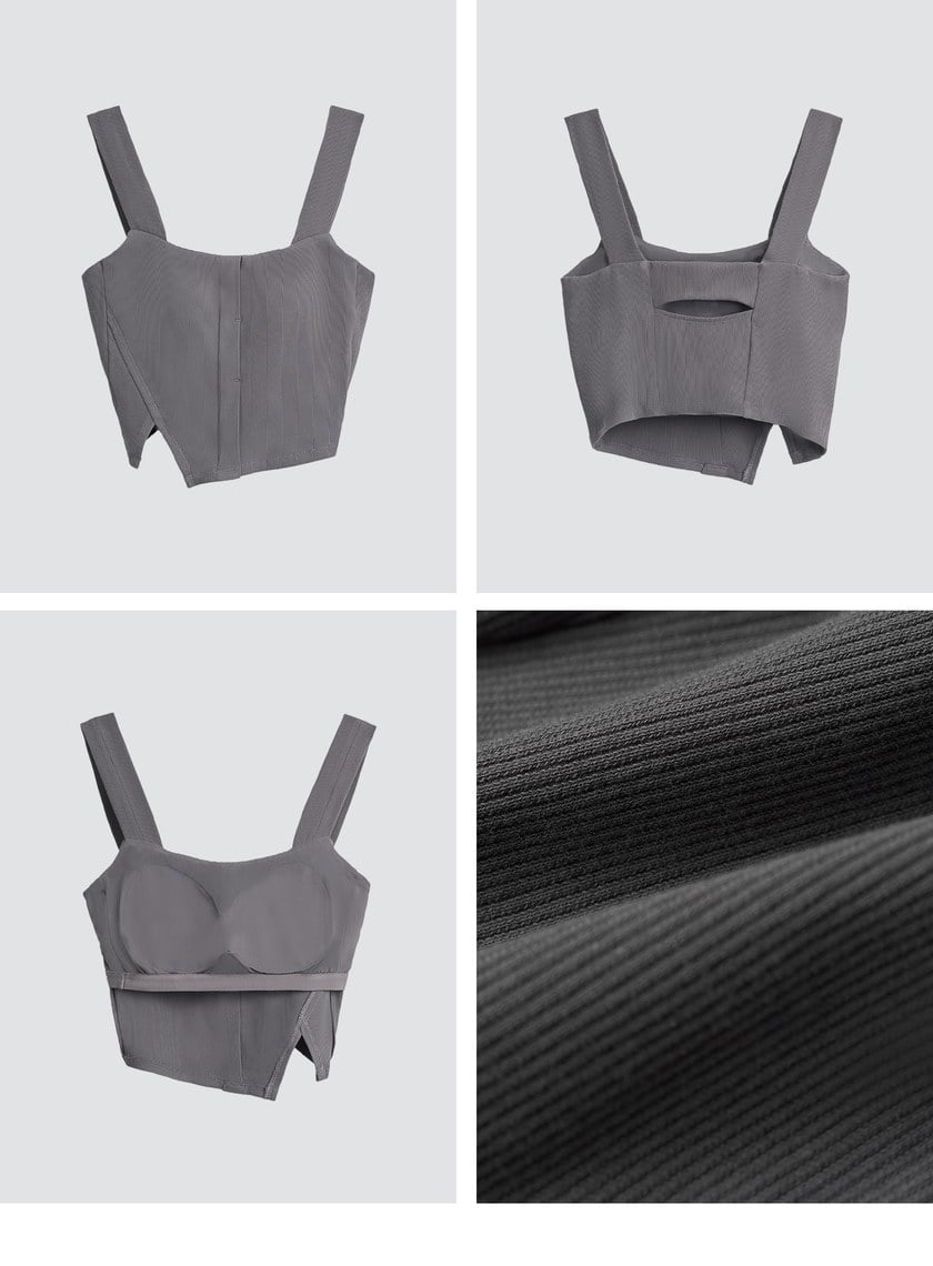 寬肩帶鏤空美背BRA上衣