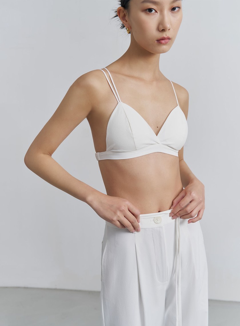 不對稱細肩帶法式内衣