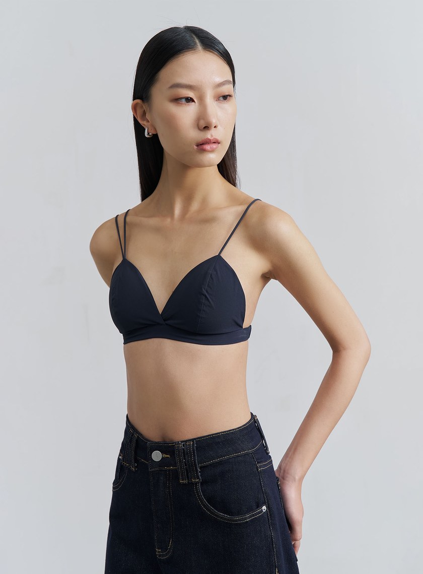 不對稱細肩帶法式内衣