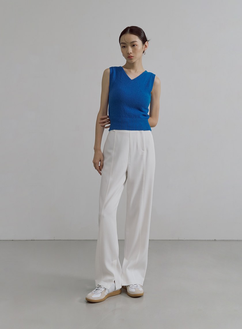 肌理感雙面穿針織背心