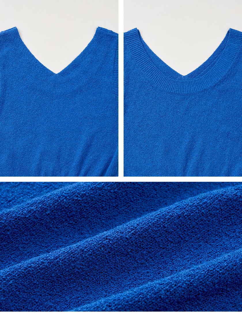 肌理感雙面穿針織背心