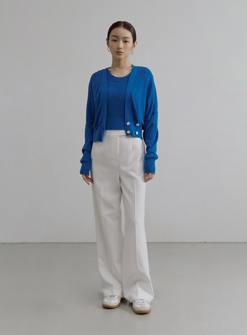 肌理感雙排釦針織外套