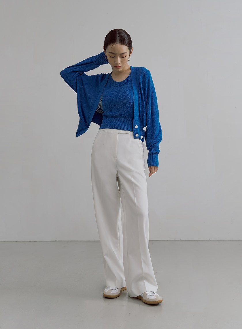 肌理感雙排釦針織外套